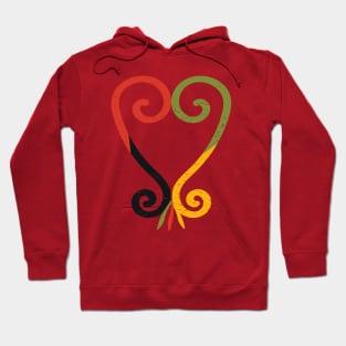 Sankofa Heart made in Pan African colors Hoodie